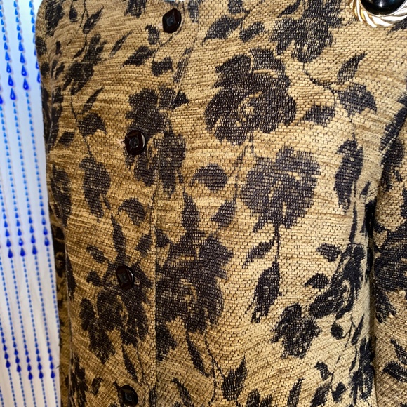 Vintage Floral Pattern Blazer Top - Picture 3 of 7